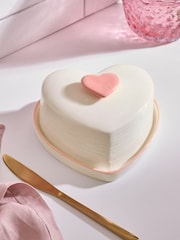 Pink Heart Shaped Butter Dish - Image 2 of 6