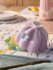 Purple Floral Wildlife Butter Dish - Image 1 of 6