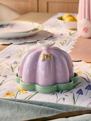 Purple Floral Wildlife Butter Dish - Image 2 of 6