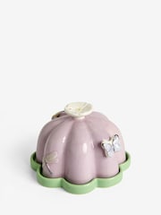 Purple Floral Wildlife Butter Dish - Image 4 of 6