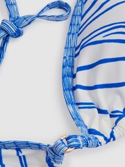 Reiss Natural Print Tina Printed Triangle Halter Neck Bikini Top - Image 5 of 5