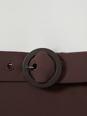 Reiss Ivory/Chocolate Lola Colourblock Belted Swimsuit - Image 5 of 5