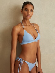 Reiss Powder Blue Riah Side Tie Bikini Bottoms - Image 1 of 5