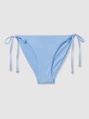 Reiss Powder Blue Riah Side Tie Bikini Bottoms - Image 2 of 5