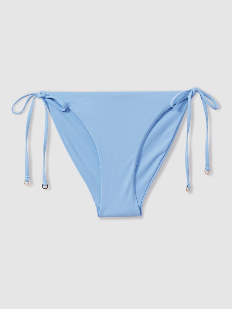 Reiss Powder Blue Riah Side Tie Bikini Bottoms - Image 2 of 5