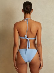 Reiss Powder Blue Riah Side Tie Bikini Bottoms - Image 4 of 5