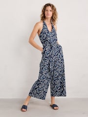 Seasalt Cornwall Bronnen-Jumpsuit aus Leinenmischung mit Neckholder - Bild 1 von 5