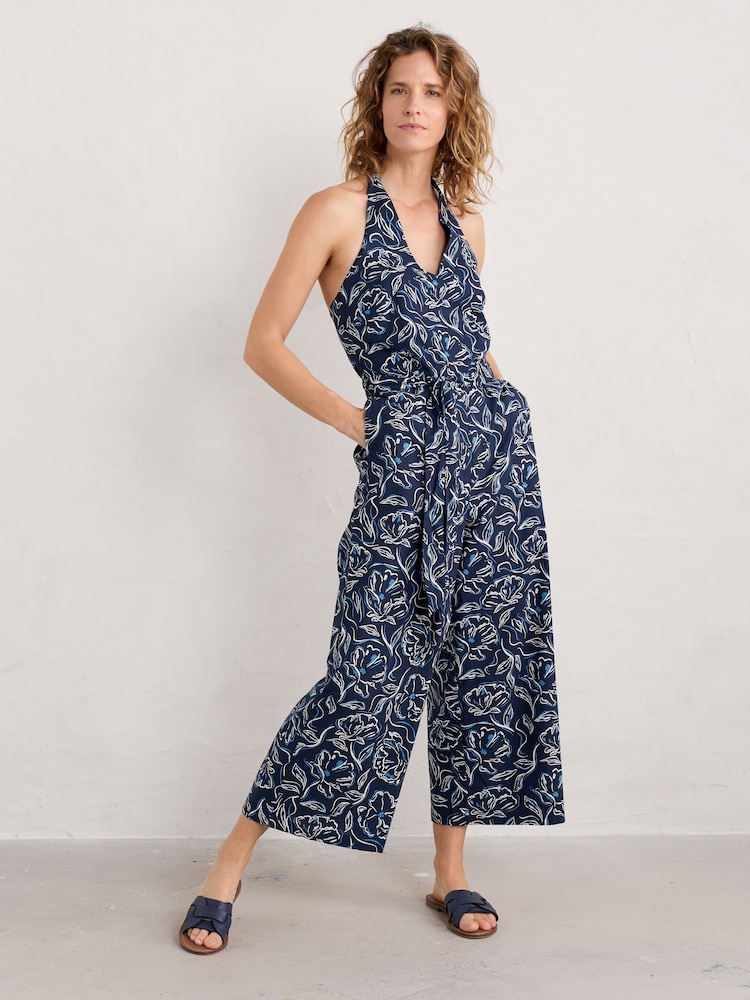 Seasalt Cornwall Bronnen-Jumpsuit aus Leinenmischung mit Neckholder - Bild 1 von 5