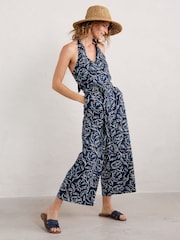 Seasalt Cornwall Bronnen-Jumpsuit aus Leinenmischung mit Neckholder - Bild 3 von 5