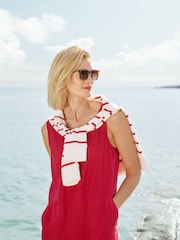 Seasalt Cornwall Red Salt Air Jumpsuit - Image 4 of 6