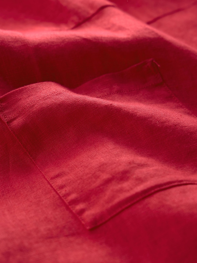Seasalt Cornwall Red Petite Salt Air Linen Jumpsuit - Image 5 of 5
