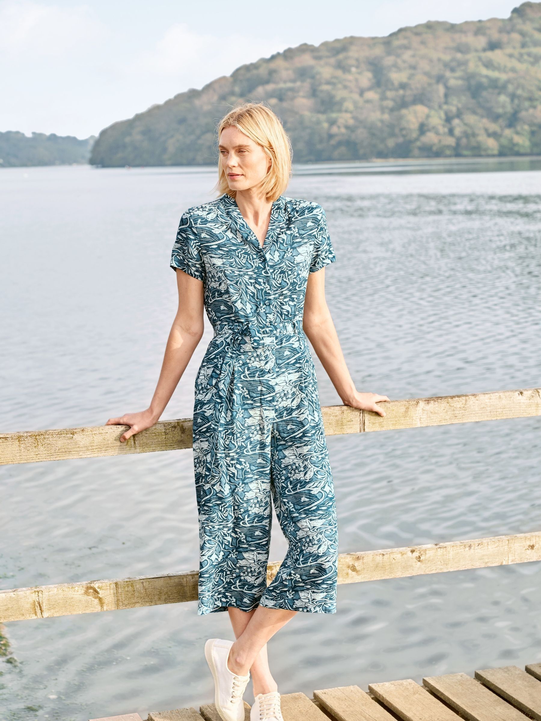 Ladies linen jumpsuit uk sales