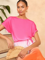 Love & Roses Belted Ombre Midi Jersey T-Shirt Dress - Image 3 of 4
