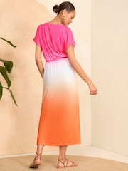 Love & Roses Belted Ombre Midi Jersey T-Shirt Dress - Image 4 of 4