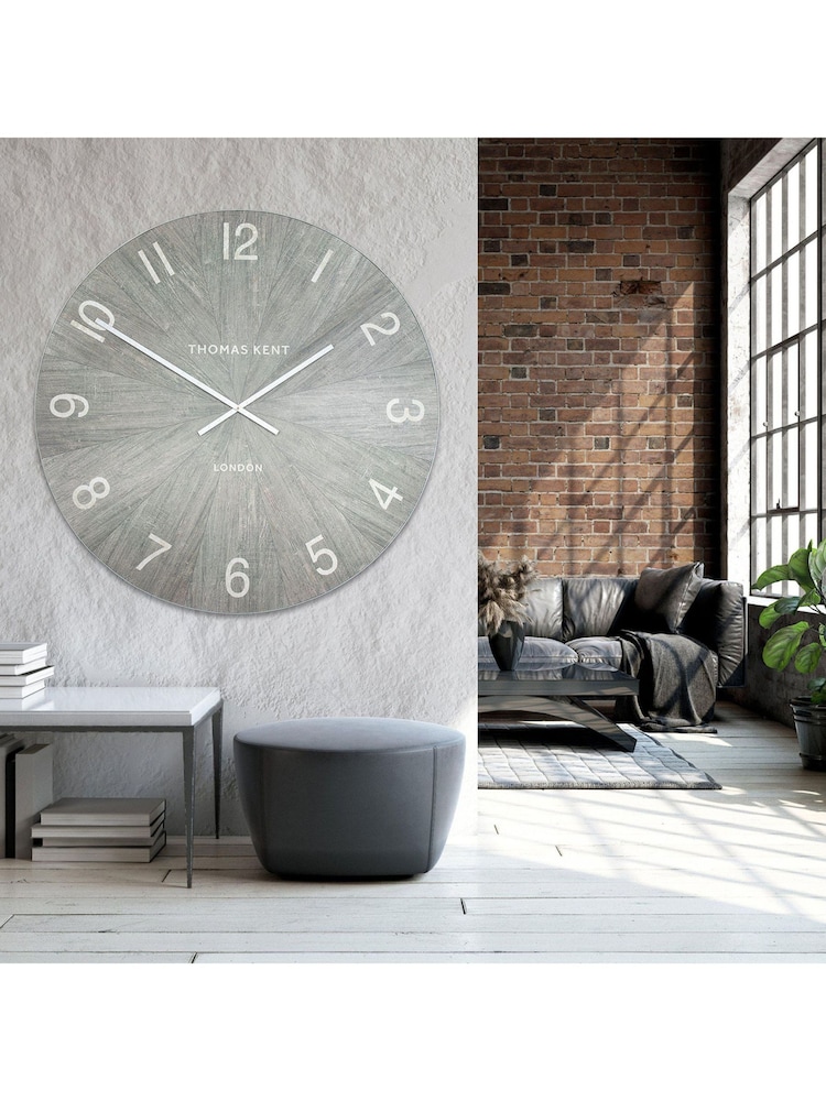 Thomas Kent Clocks Grey 45 Wharf Grand Wall Clock - Image 1 of 3