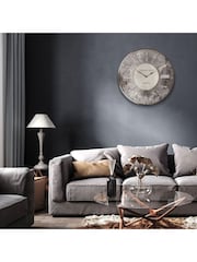 Thomas Kent Clocks Silver 30" Florentine Grand Wall Clock - Image 1 of 3