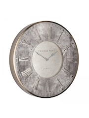 Thomas Kent Clocks Silver 30" Florentine Grand Wall Clock - Image 3 of 3
