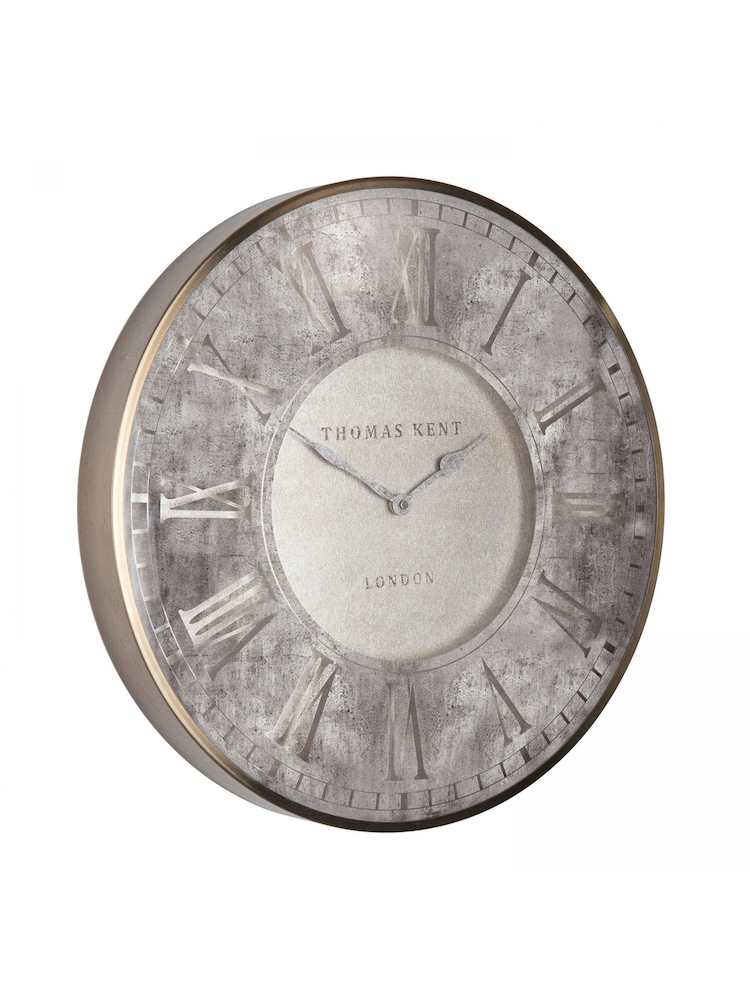 Thomas Kent Clocks Silver 30" Florentine Grand Wall Clock - Image 3 of 3