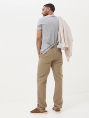 FatFace Natural Straight Cotton Linen Trousers - Image 2 of 5