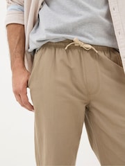 FatFace Natural Straight Cotton Linen Trousers - Image 3 of 5