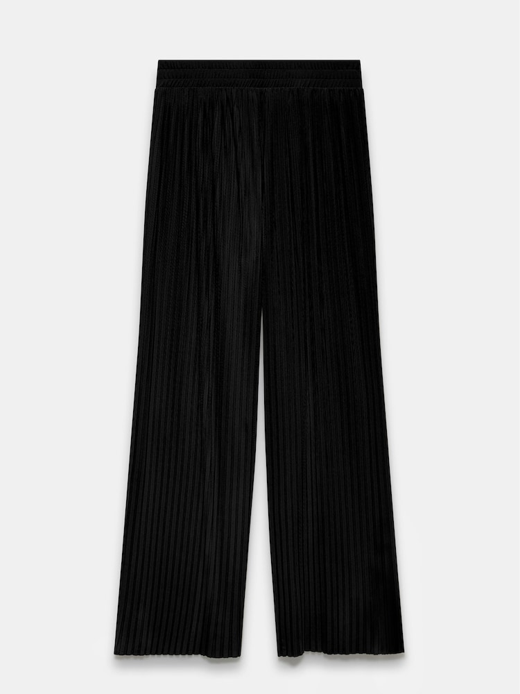 Mint Velvet Black Pleated Wide Trousers - Image 4 of 4 Mint Velvet Black Pleated Wide Trousers - Image 4 of 4