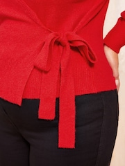 Friends Like These Red Knitted Wrap Jumper - Image 4 of 4