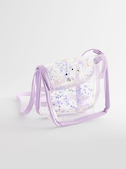 Bright Pink Shaker Sequin Transparent Cross-Body Bag - Image 2 of 4