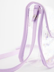 Bright Pink Shaker Sequin Transparent Cross-Body Bag - Image 4 of 4