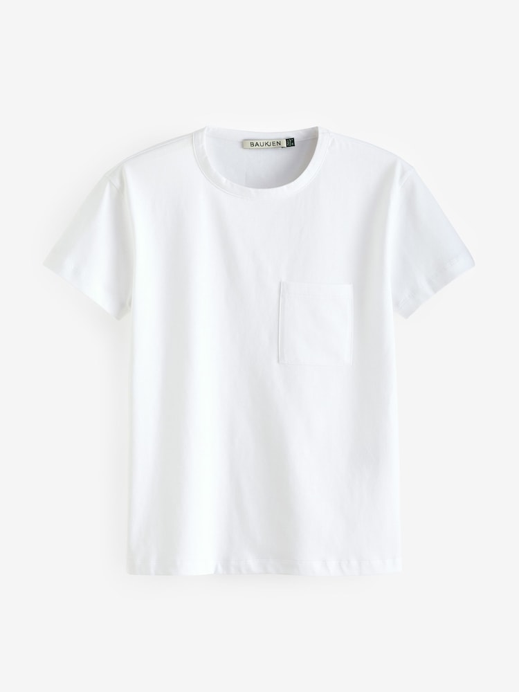 Baukjen Essentials Regenerative 100% Cotton Perfect White T-Shirt - Image 4 of 4 Baukjen Essentials Regenerative 100% Cotton Perfect White T-Shirt - Image 4 of 4