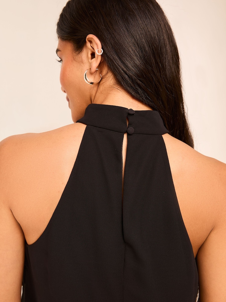 Lipsy Black Luxury Embellised Halter Top - Image 4 of 4