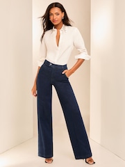 Lipsy White Jewel Emellished  Collar Poplin Shirt - Image 3 of 4