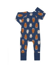 Bonds Blue Monster Print Zip Sleepsuit - Image 2 of 4