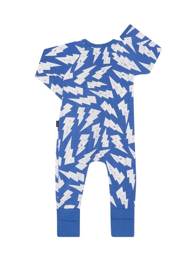 Bonds Blue Lightning Bolt Print Zip Sleepsuit - Image 2 of 4