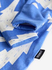 Bonds Blue Lightning Bolt Print Zip Sleepsuit - Image 4 of 4