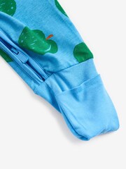 Bonds Blue Apple Fruit Print Zip Sleepsuit - Image 3 of 4