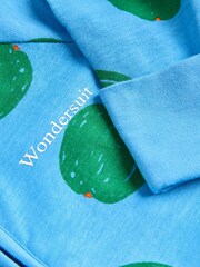Bonds Blue Apple Fruit Print Zip Sleepsuit - Image 4 of 4