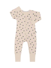Bonds Cream Tulip Flower Print Zip Sleepsuit Wondersuit - Image 1 of 4