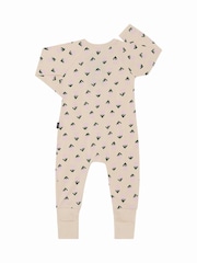 Bonds Cream Tulip Flower Print Zip Sleepsuit Wondersuit - Image 2 of 4