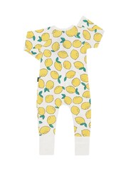 Bonds Lemon Fruit Print Zip White Sleepsuit - Image 2 of 4