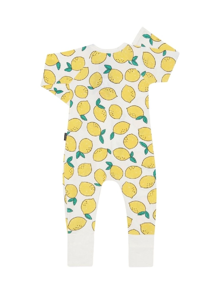Bonds Lemon Fruit Print Zip White Sleepsuit - Image 2 of 4