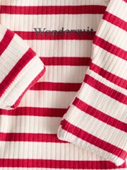 Bonds Red Easy Stripe Zip Sleepsuit Sleepsuit - Image 5 of 6