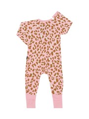 Bonds Pink Leopard Print Zip Sleepsuit Sleepsuit - Image 2 of 4