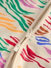 Bonds Cream Rainbow Zebra Print Zip Sleepsuit Sleepsuit - Image 4 of 4