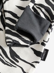 Bonds Grey Mono Zebra Print Zip Sleepsuit - Image 4 of 4