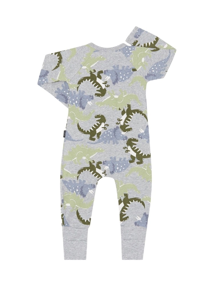 Bonds Grey Oversized Dinosoar Print Zip Sleepsuit - Image 2 of 3
