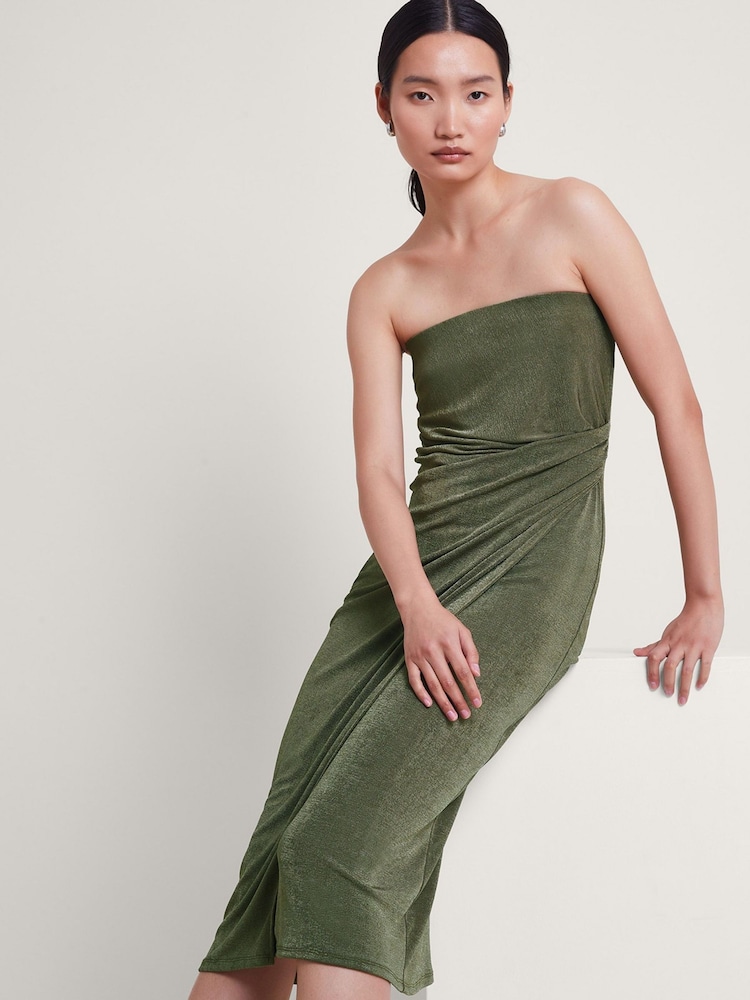 Monsoon Green Billi Bandeau Dress - Image 1 of 4