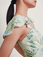 Monsoon Natural Zimira Floral Midi Dress - Image 2 of 4