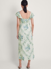 Monsoon Natural Zimira Floral Midi Dress - Image 3 of 4