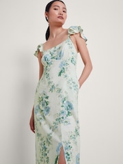 Monsoon Natural Zimira Floral Midi Dress - Image 4 of 4