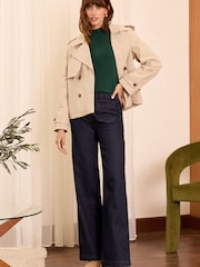Love & Roses Green Frill Neck Long Sleeve Jersey T-Shirt - Image 4 of 4